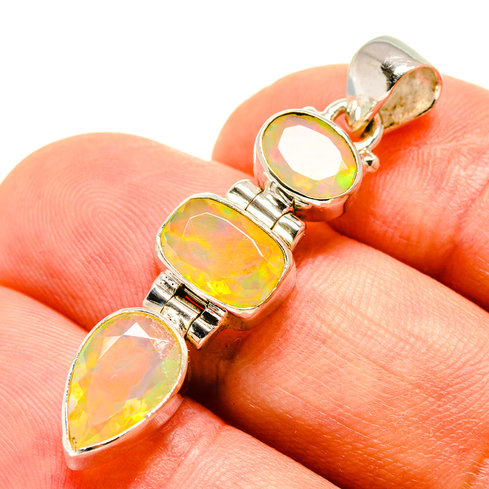 Ethiopian Opal Pendants handcrafted by Ana Silver Co - PD757491
