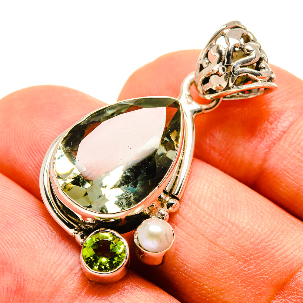 Green Amethyst Pendants handcrafted by Ana Silver Co - PD757493