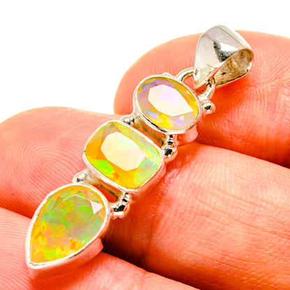 Ethiopian Opal Pendants handcrafted by Ana Silver Co - PD757499