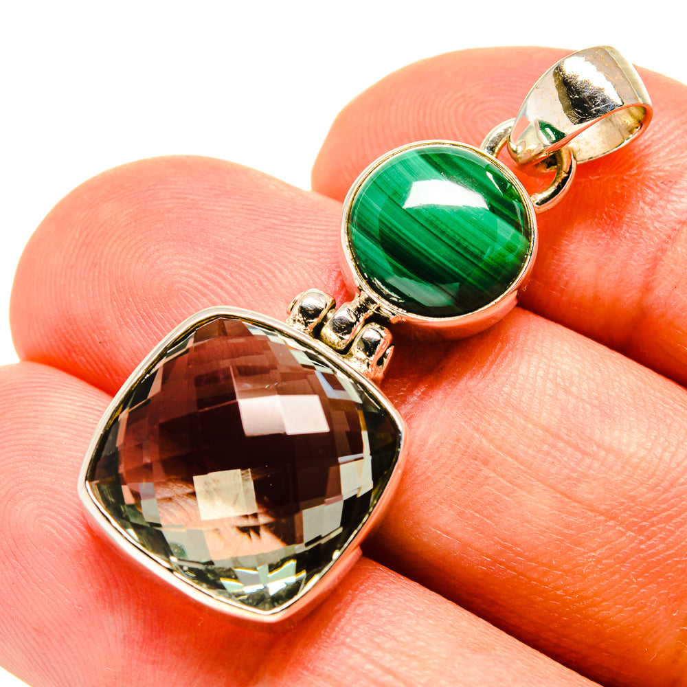 Green Amethyst Pendants handcrafted by Ana Silver Co - PD757509