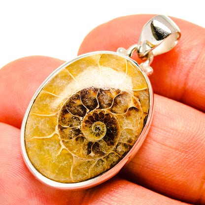 Ammonite Fossil Pendants handcrafted by Ana Silver Co - PD757523