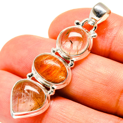 Rutilated Quartz Pendants handcrafted by Ana Silver Co - PD757530