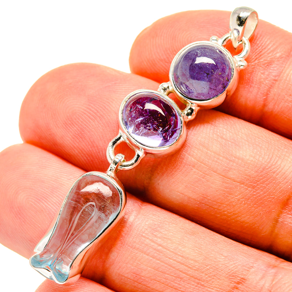 Aquamarine Pendants handcrafted by Ana Silver Co - PD757531