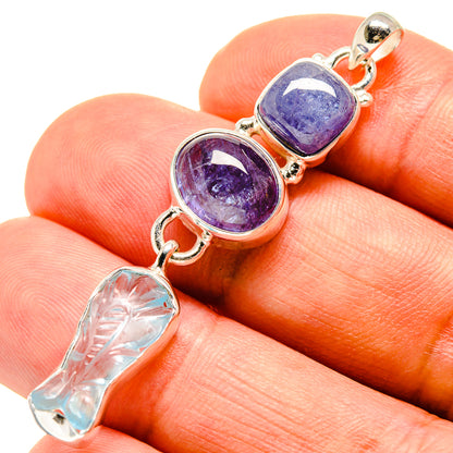 Aquamarine Pendants handcrafted by Ana Silver Co - PD757532