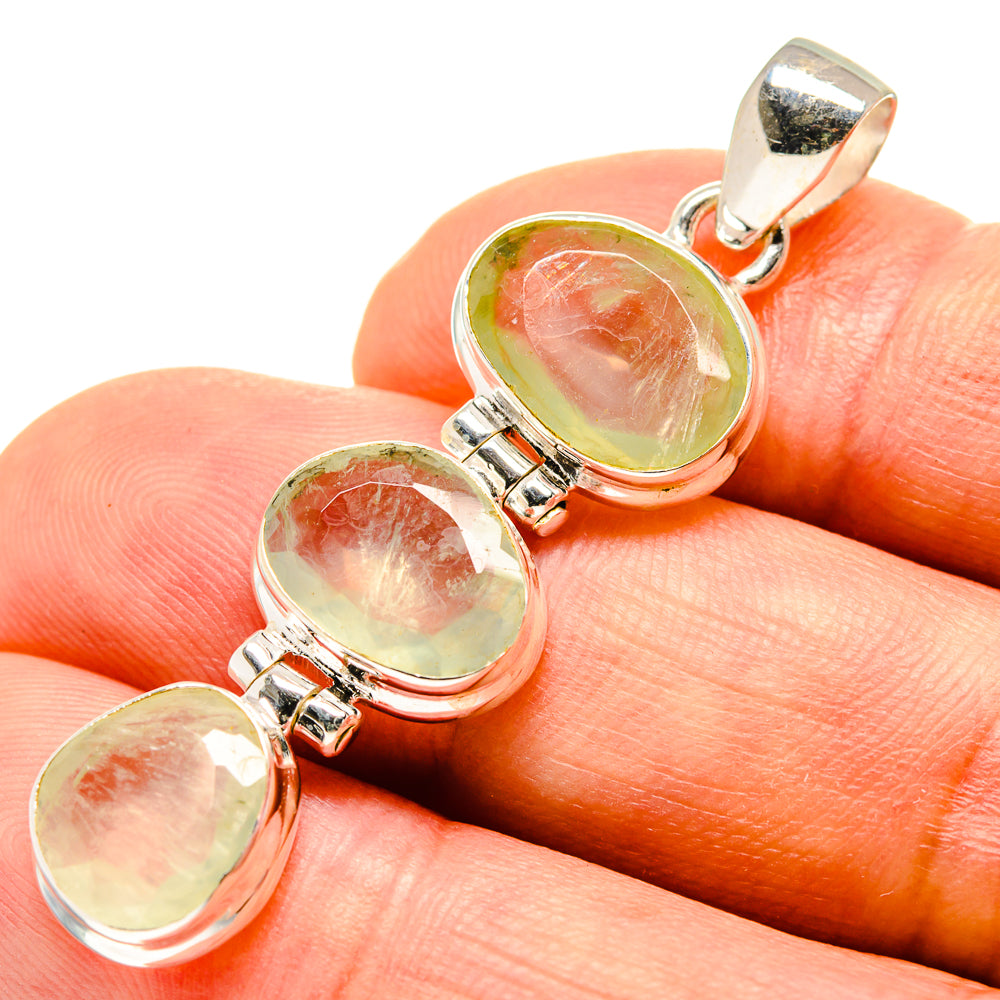 Prehnite Pendants handcrafted by Ana Silver Co - PD757535