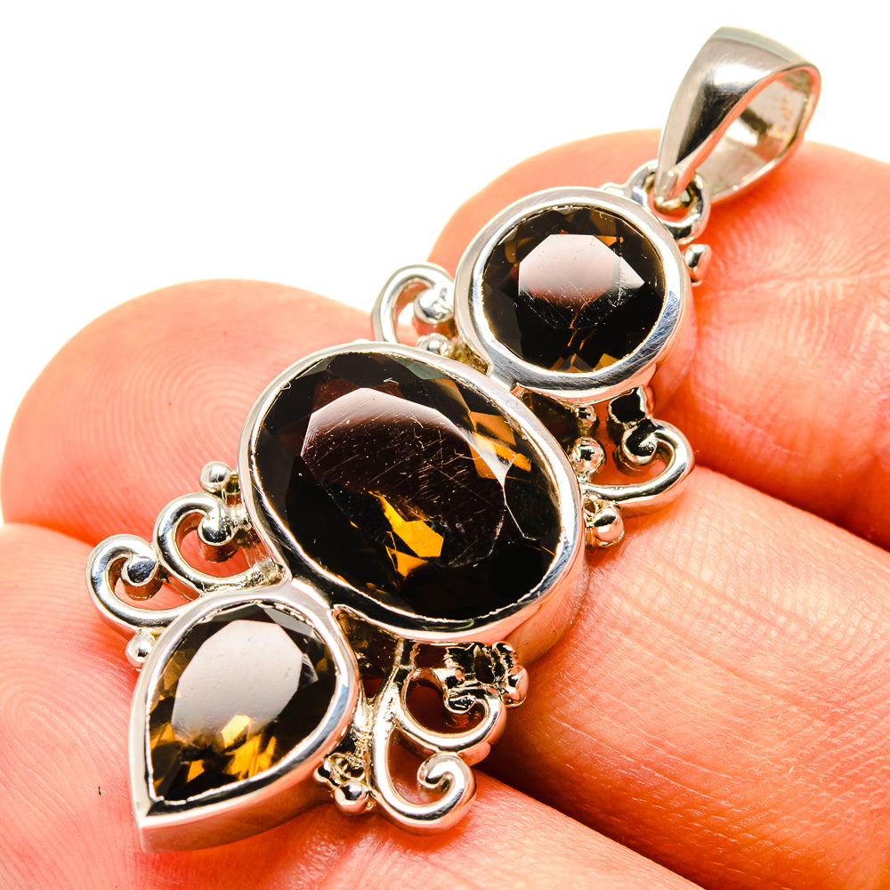 Smoky Quartz Pendants handcrafted by Ana Silver Co - PD757538