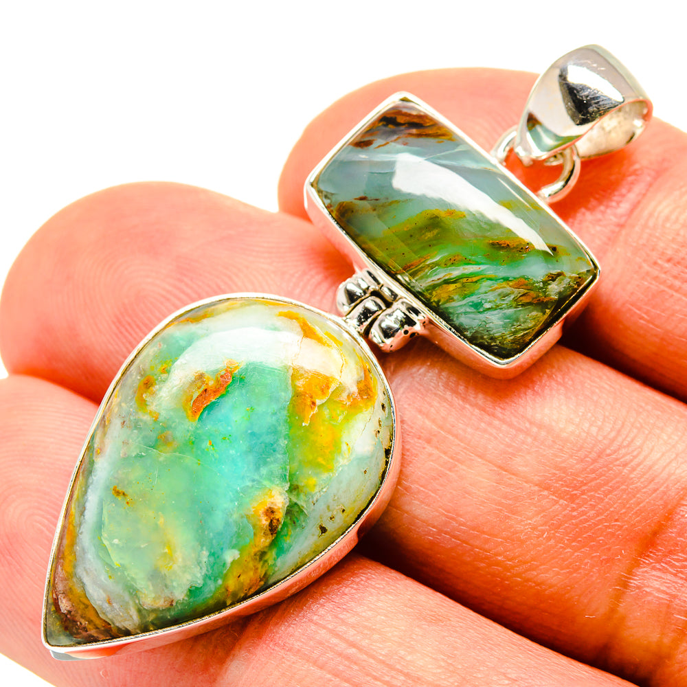 Peruvian Opal Pendants handcrafted by Ana Silver Co - PD757541