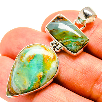 Peruvian Opal Pendants handcrafted by Ana Silver Co - PD757541