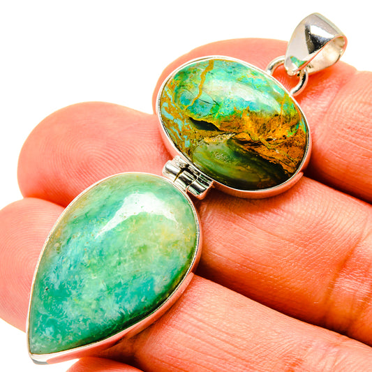 Peruvian Opal Pendants handcrafted by Ana Silver Co - PD757542
