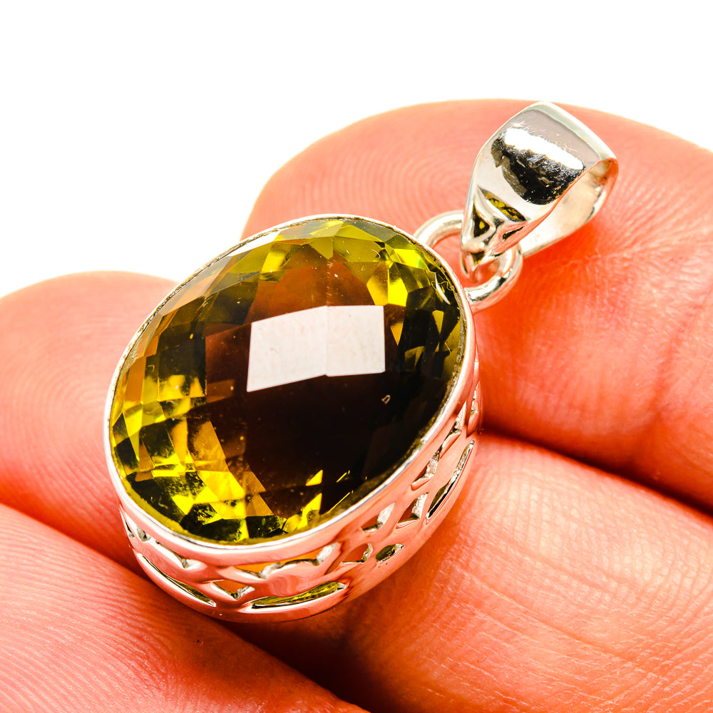 Olive Quartz Pendants handcrafted by Ana Silver Co - PD757550