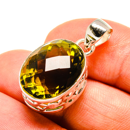 Olive Quartz Pendants handcrafted by Ana Silver Co - PD757550