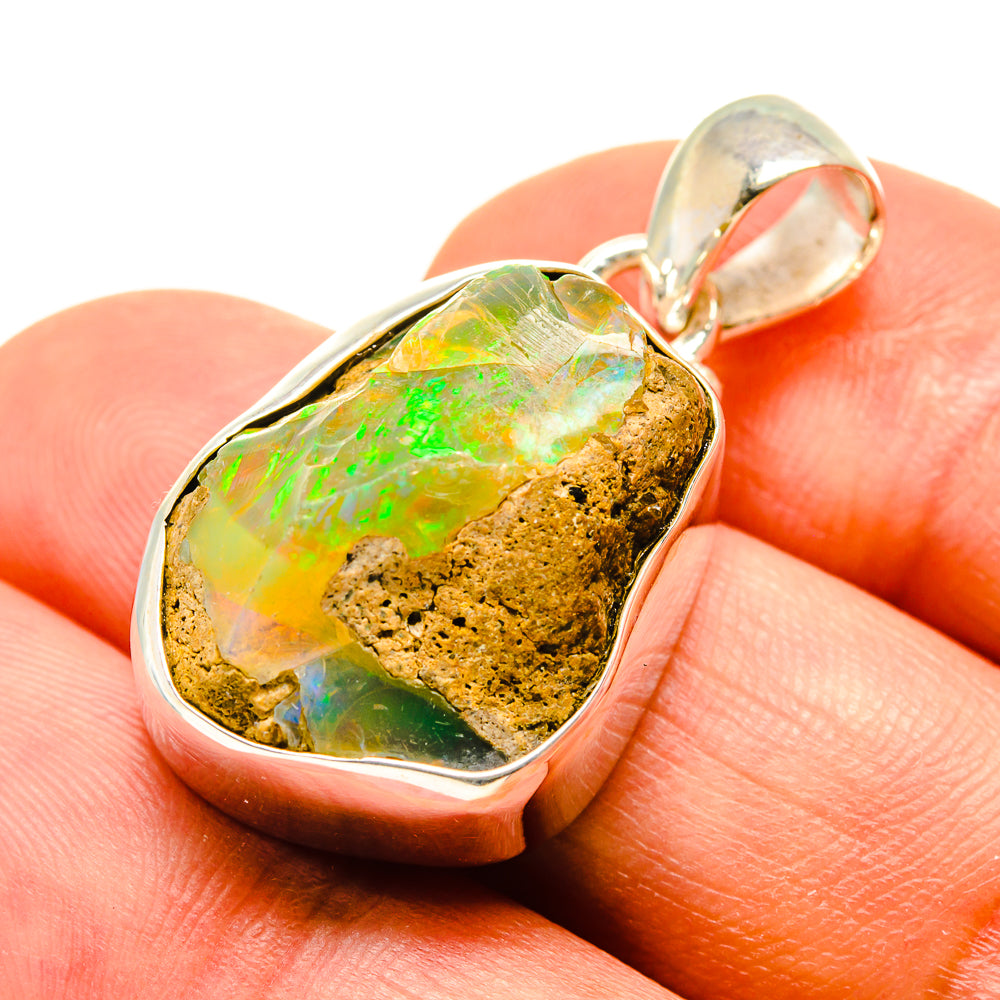 Ethiopian Opal Pendants handcrafted by Ana Silver Co - PD757565