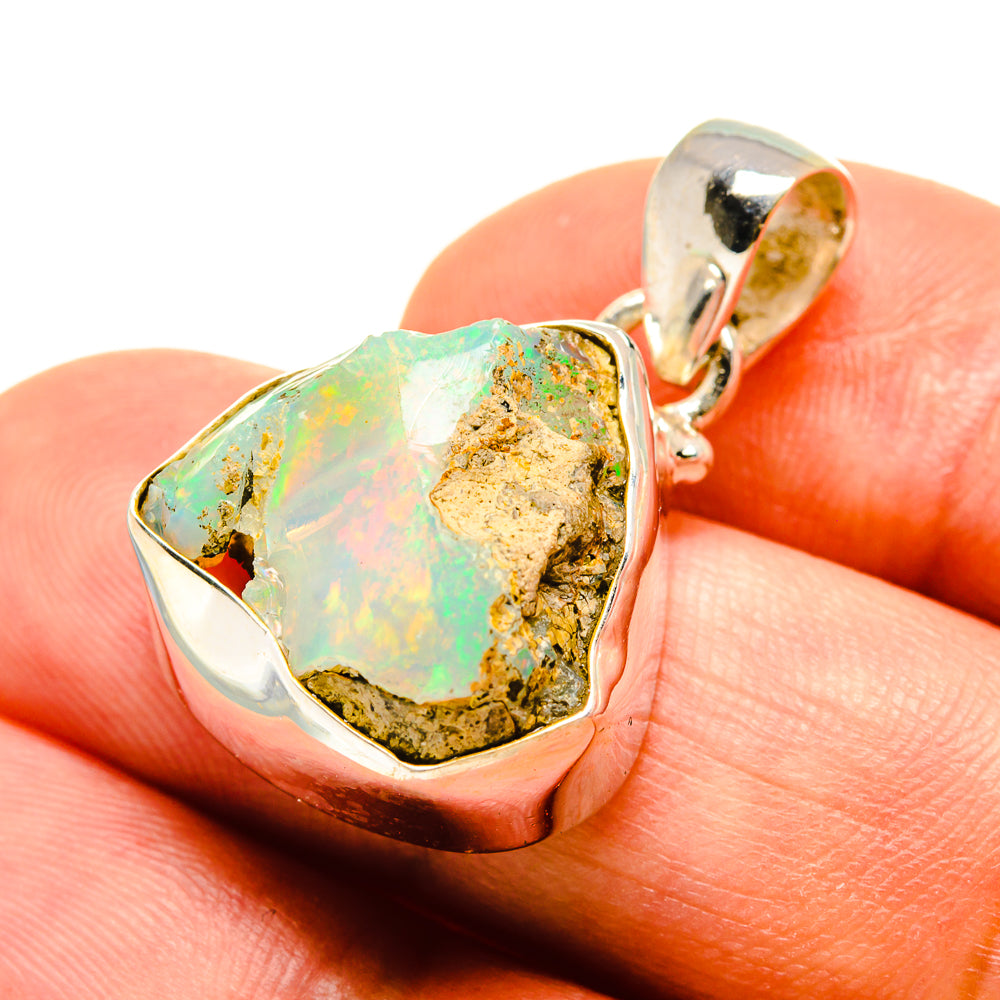 Ethiopian Opal Pendants handcrafted by Ana Silver Co - PD757566