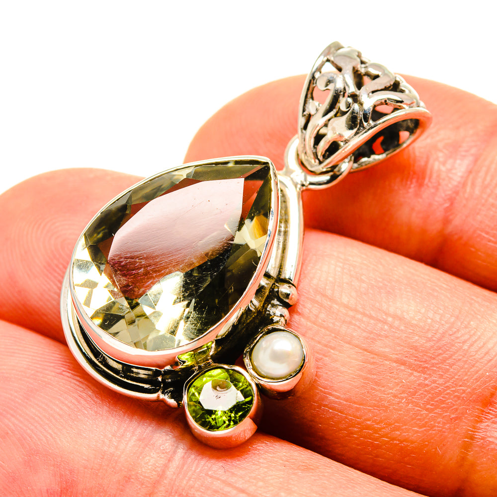 Green Amethyst Pendants handcrafted by Ana Silver Co - PD757572