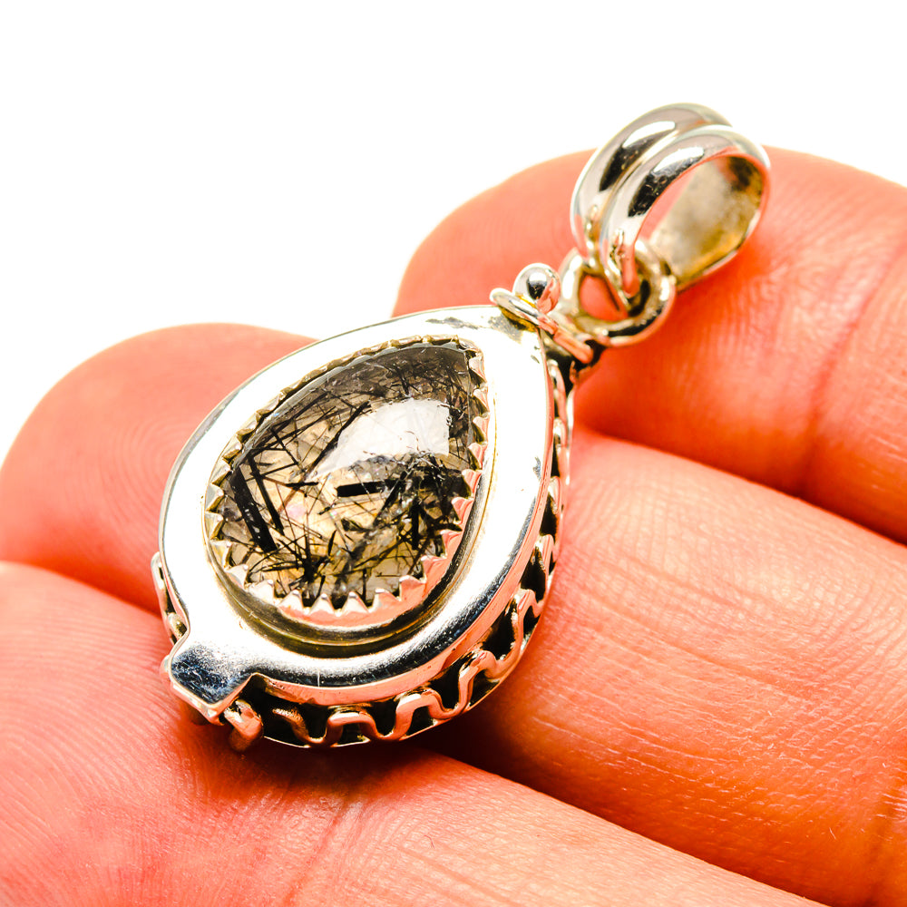 Tourmalinated Quartz Pendants handcrafted by Ana Silver Co - PD757573