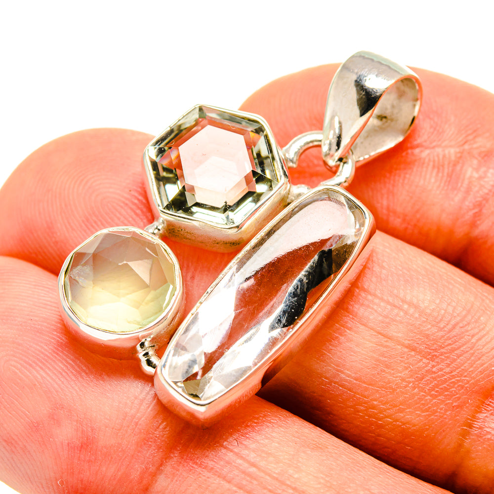 White Quartz Pendants handcrafted by Ana Silver Co - PD757574