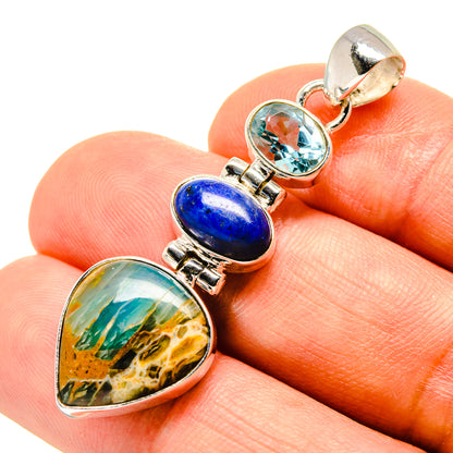 Peruvian Opal Pendants handcrafted by Ana Silver Co - PD757588