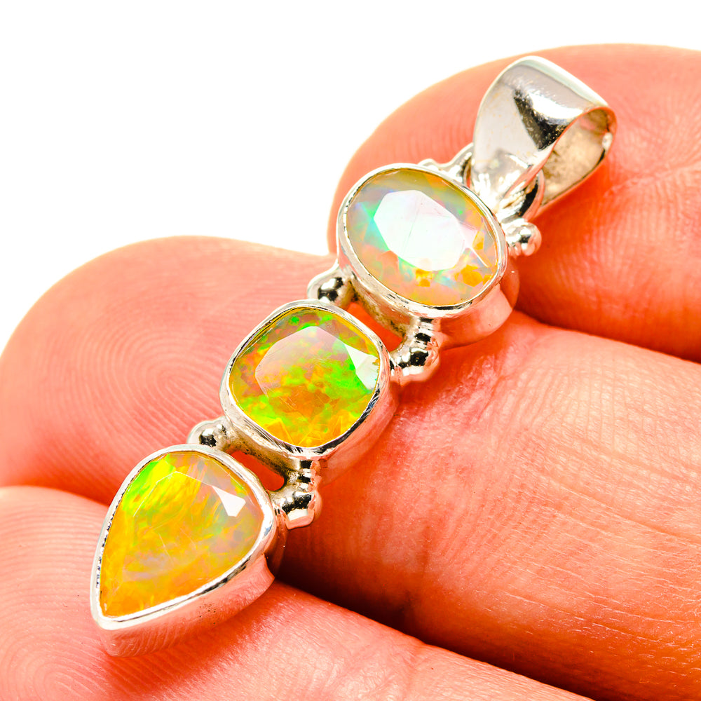 Ethiopian Opal Pendants handcrafted by Ana Silver Co - PD757589