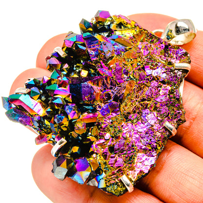 Titanium Druzy Pendants handcrafted by Ana Silver Co - PD757605