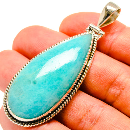 Peruvian Amazonite Pendants handcrafted by Ana Silver Co - PD757606