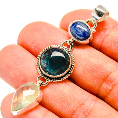 Blue Fluorite Pendants handcrafted by Ana Silver Co - PD757609