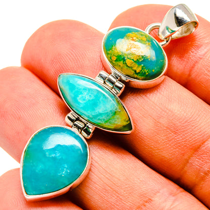 Peruvian Opal Pendants handcrafted by Ana Silver Co - PD757610