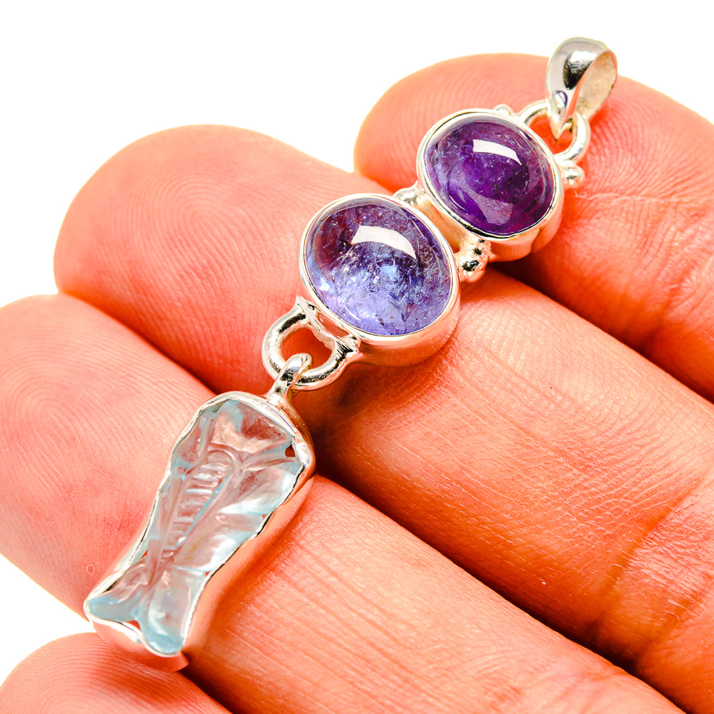 Aquamarine Pendants handcrafted by Ana Silver Co - PD757612