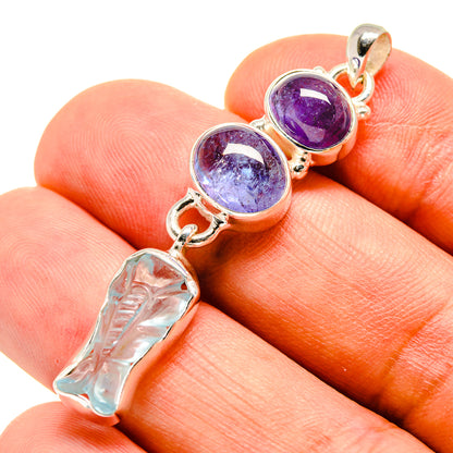 Aquamarine Pendants handcrafted by Ana Silver Co - PD757612