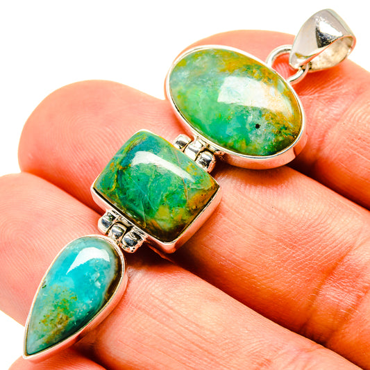 Peruvian Opal Pendants handcrafted by Ana Silver Co - PD757614