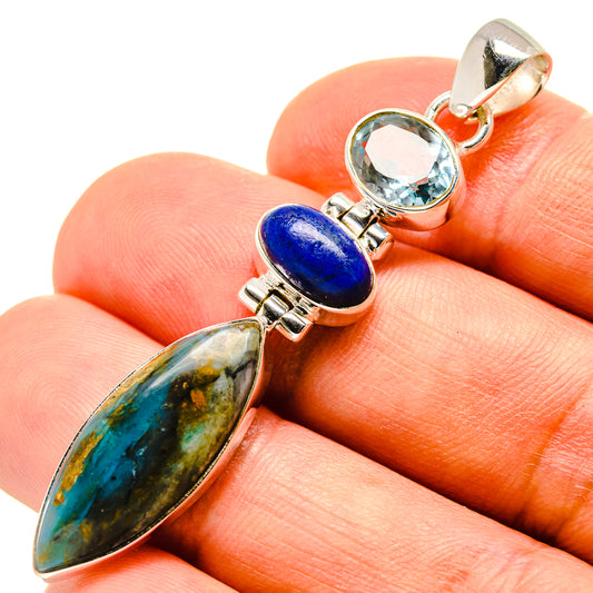 Peruvian Opal Pendants handcrafted by Ana Silver Co - PD757616