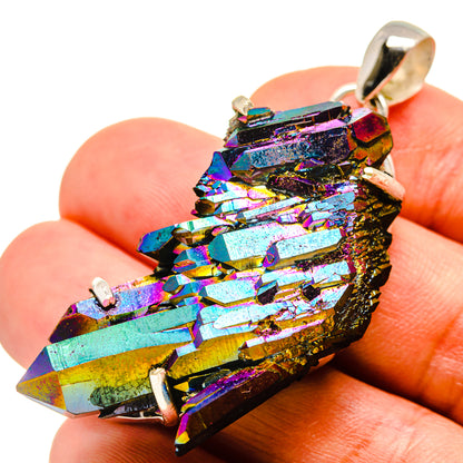 Titanium Sunshine Druzy Pendants handcrafted by Ana Silver Co - PD757620