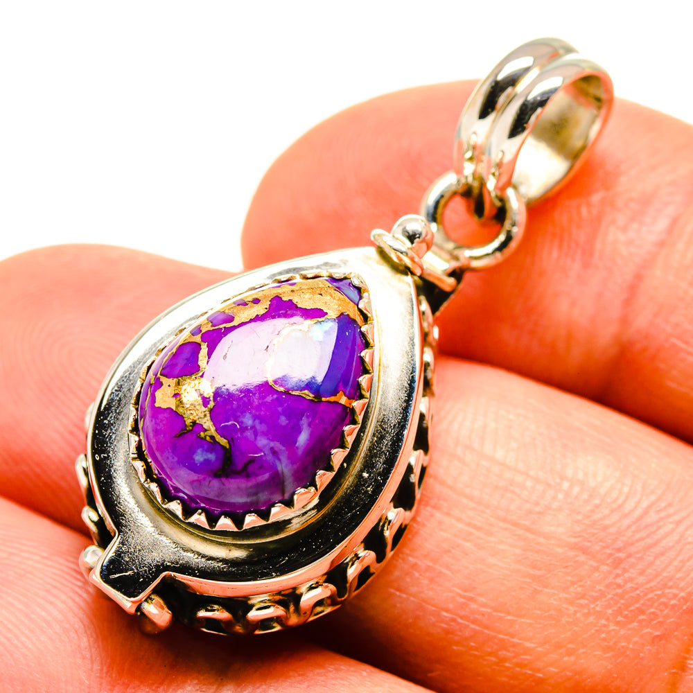 Purple Copper Composite Turquoise Pendants handcrafted by Ana Silver Co - PD757652