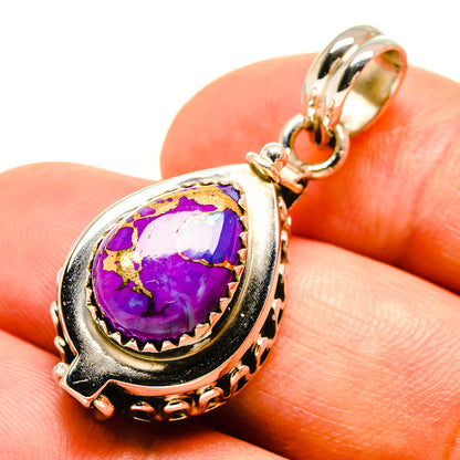 Purple Copper Composite Turquoise Pendants handcrafted by Ana Silver Co - PD757652