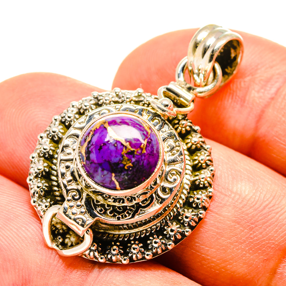 Purple Copper Composite Turquoise Pendants handcrafted by Ana Silver Co - PD757653