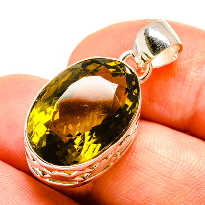 Olive Quartz Pendants handcrafted by Ana Silver Co - PD757671
