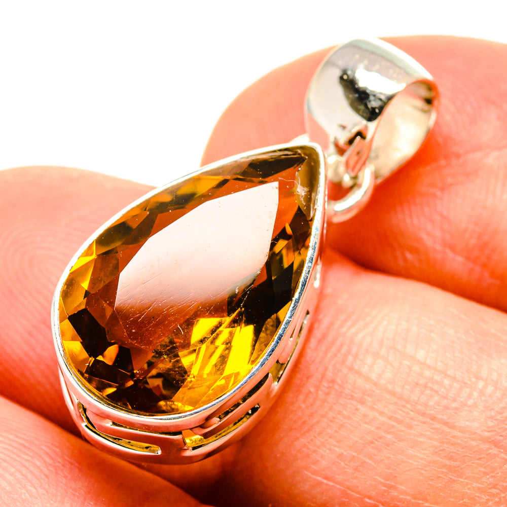 Mandarin Citrine Pendants handcrafted by Ana Silver Co - PD757673