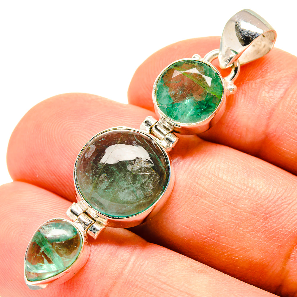 Green Fluorite Pendants handcrafted by Ana Silver Co - PD757684