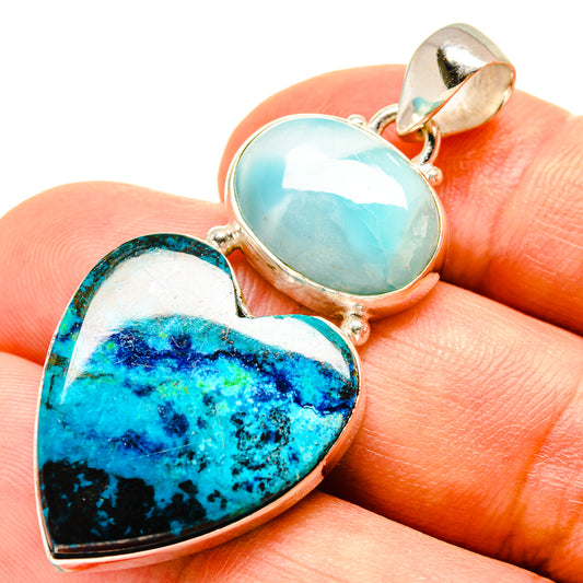 Shattuckite, Larimar Pendants handcrafted by Ana Silver Co - PD757703