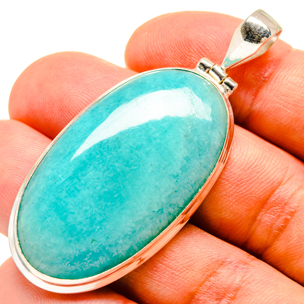 Peruvian Amazonite Pendants handcrafted by Ana Silver Co - PD757710