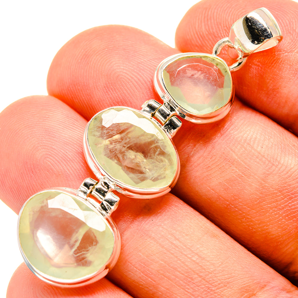 Prehnite Pendants handcrafted by Ana Silver Co - PD757714