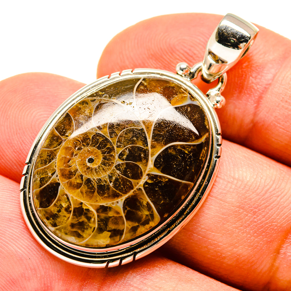 Ammonite Fossil Pendants handcrafted by Ana Silver Co - PD757732