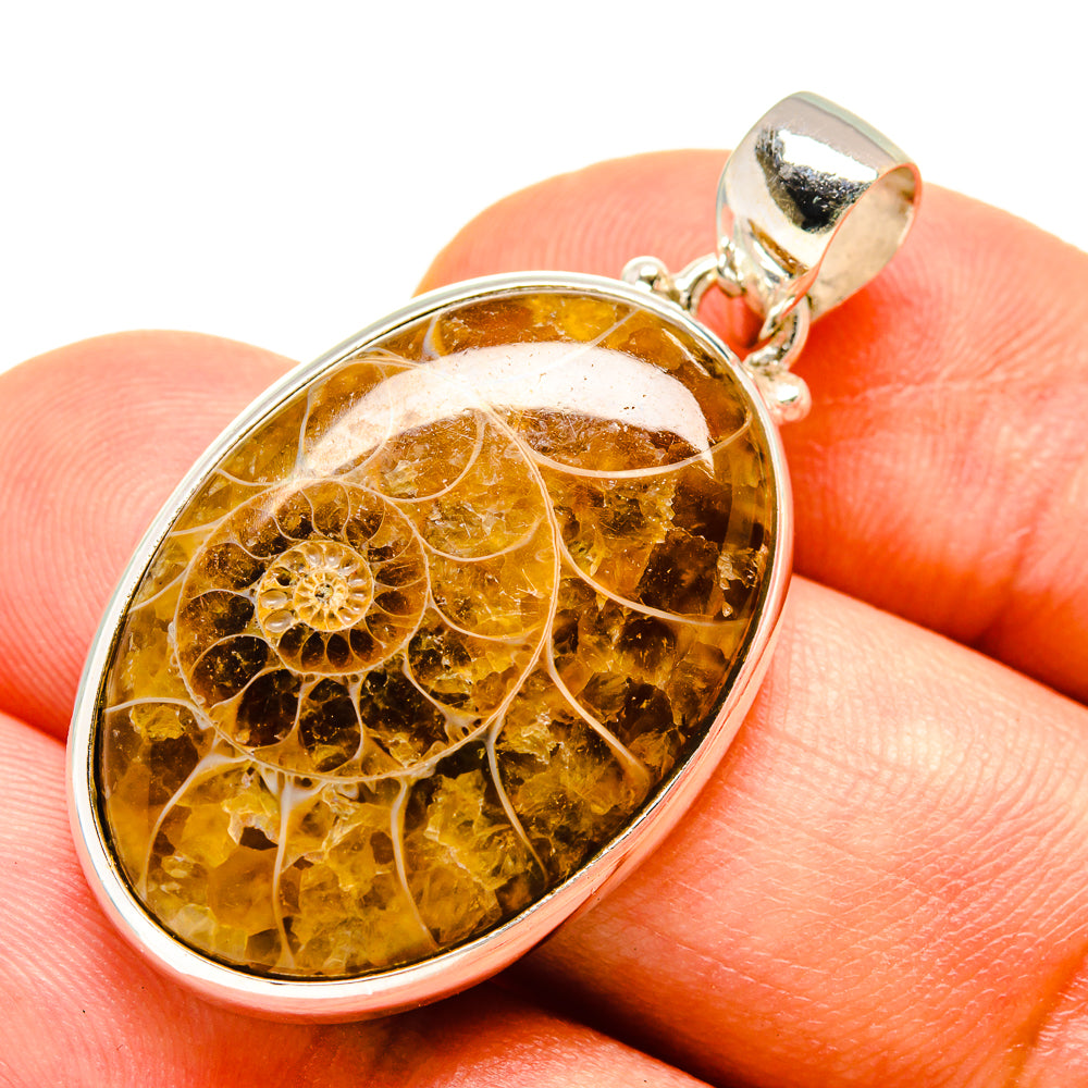 Ammonite Fossil Pendants handcrafted by Ana Silver Co - PD757736