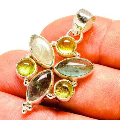 Green Fluorite, Peridot Pendants handcrafted by Ana Silver Co - PD757743