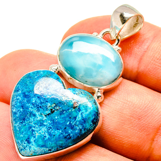 Shattuckite, Larimar Pendants handcrafted by Ana Silver Co - PD757748