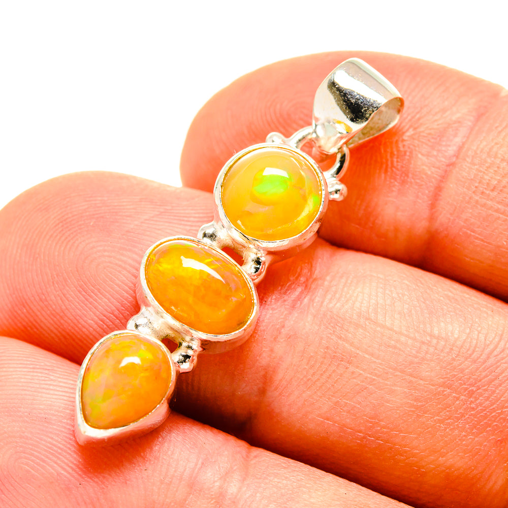 Ethiopian Opal Pendants handcrafted by Ana Silver Co - PD757756