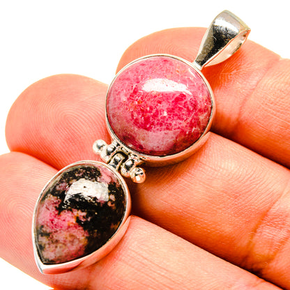 Rhodonite, Thulite Pendants handcrafted by Ana Silver Co - PD757761