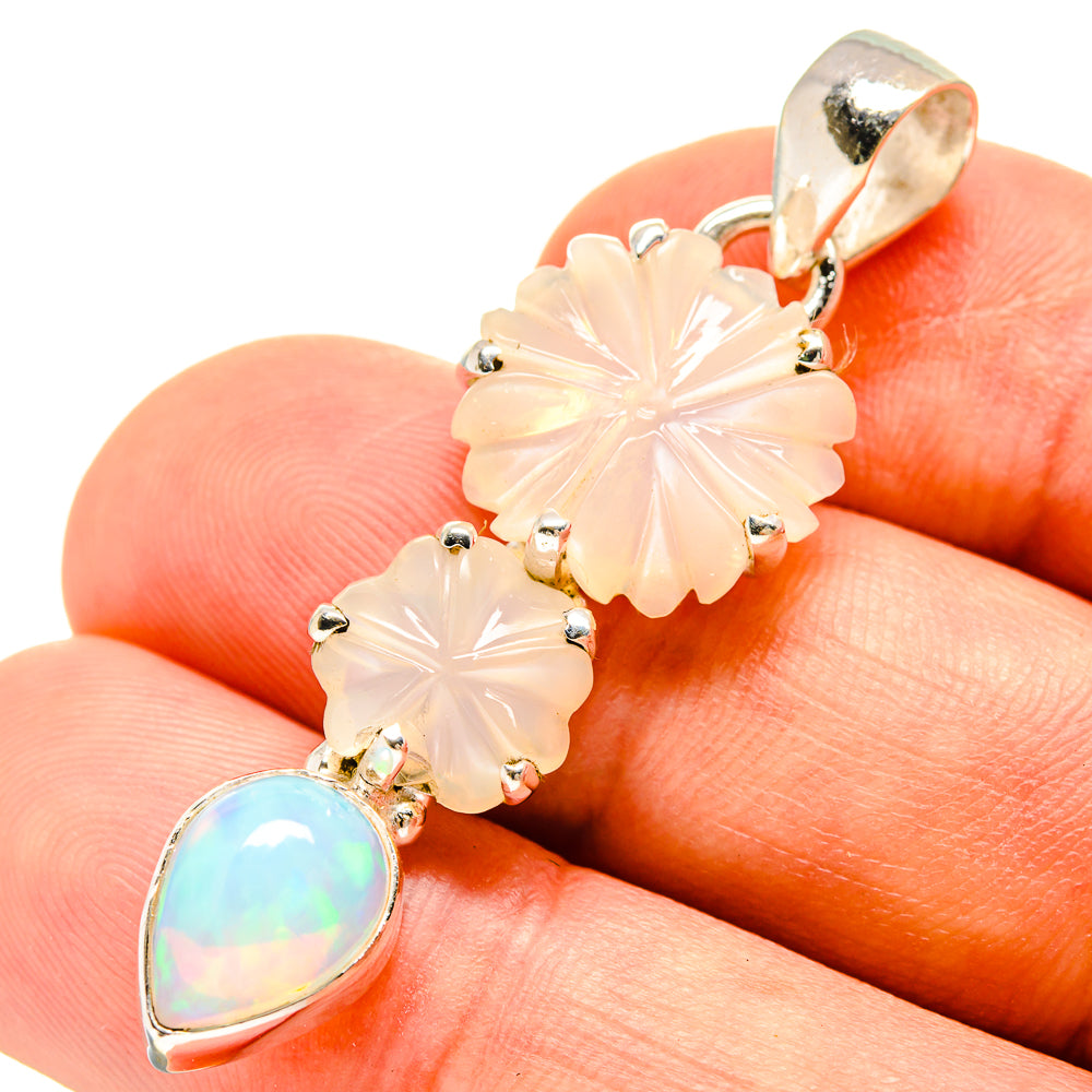 Moonstone, Ethiopian Opal Pendants handcrafted by Ana Silver Co - PD757766