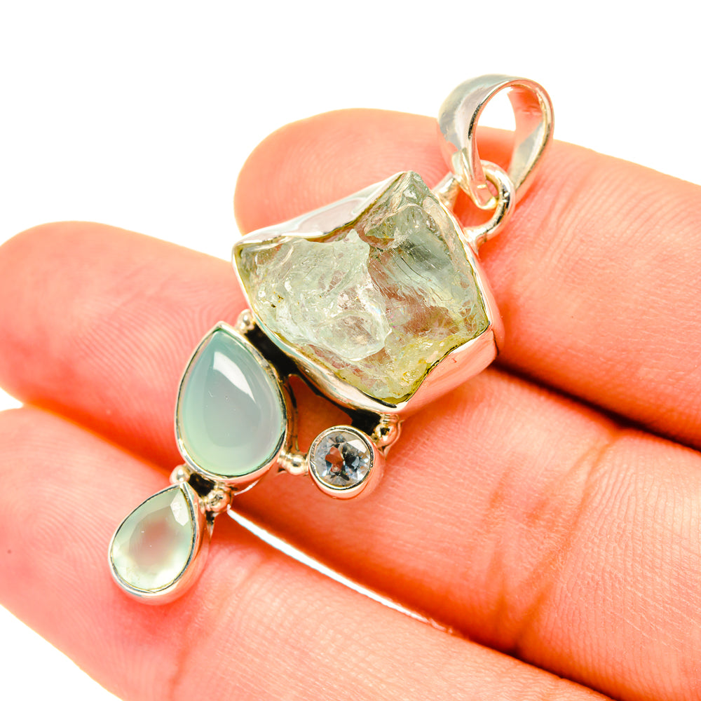 Aquamarine Pendants handcrafted by Ana Silver Co - PD7578