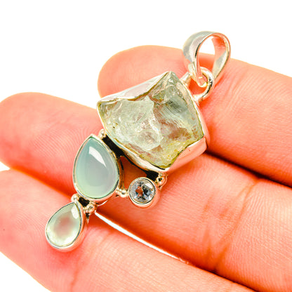 Aquamarine Pendants handcrafted by Ana Silver Co - PD7578