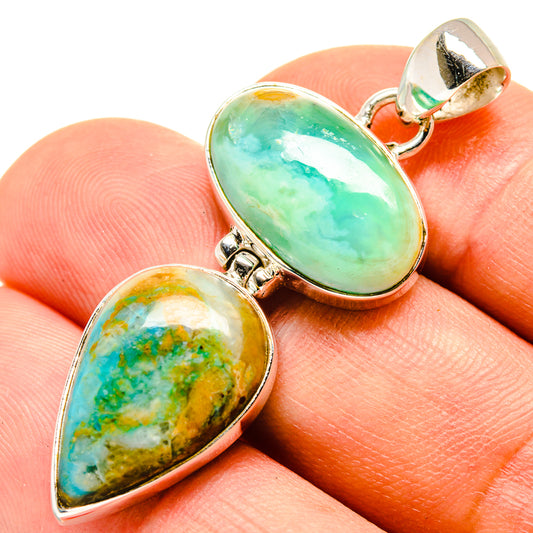 Peruvian Opal Pendants handcrafted by Ana Silver Co - PD757821